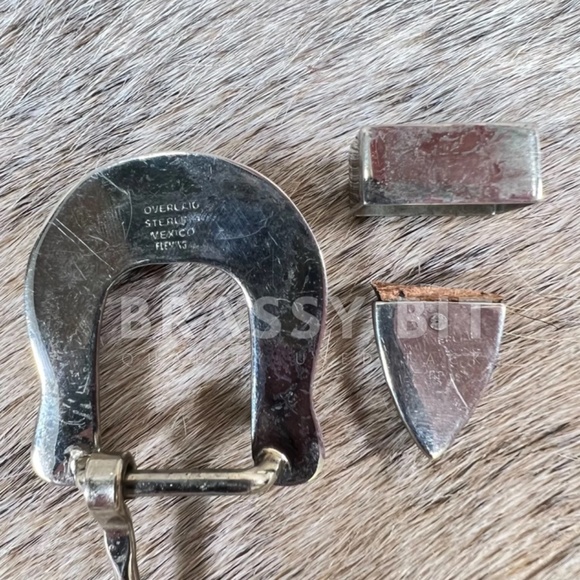 Vintage Fleming Sterling Buckle Set - Picture 2 of 4